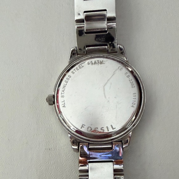Fossil Women's Silver Crystal-Accented Watch - Picture 3 of 5